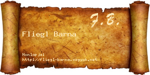 Fliegl Barna névjegykártya